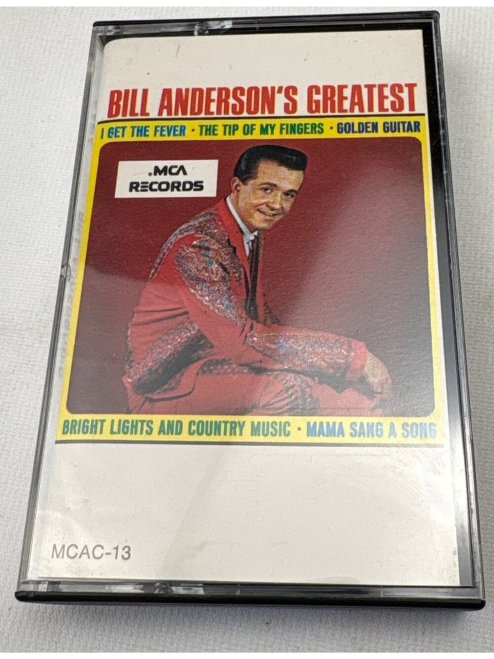 Bill Andersons Greatest Hits Cassette Tape MCAC-13 Country Music 1971 MCA Record